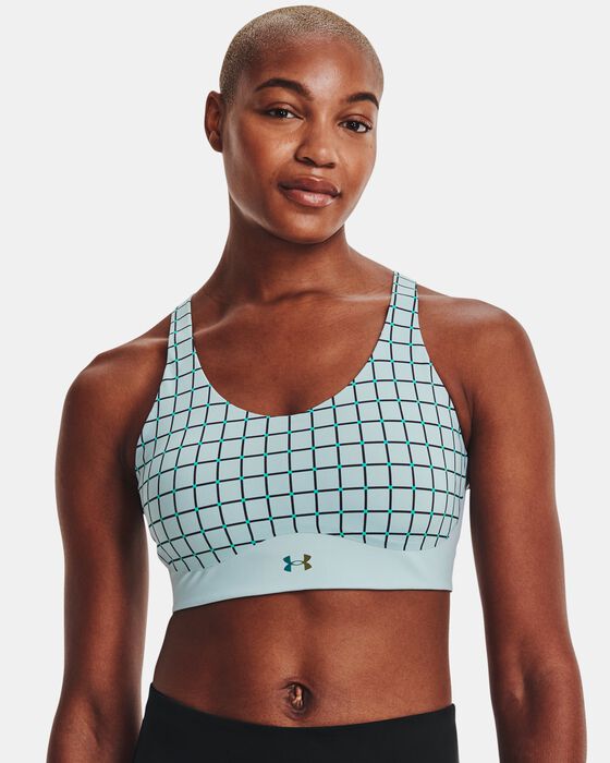 Women's UA RUSH™ SmartForm Mid Printed Sports Bra image number 2