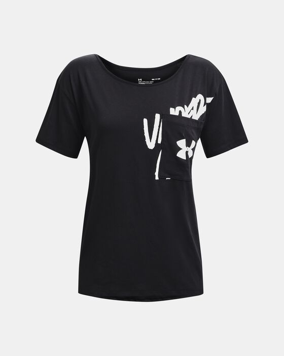 Women's UA Oversized Wordmark Graphic T-Shirt image number 4