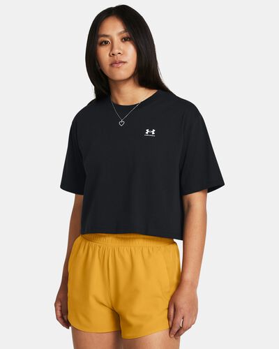 Women's UA Boxy Crop Logo Short Sleeve