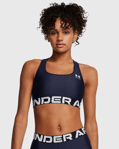 Women's HeatGear® Armour Mid Branded Sports Bra