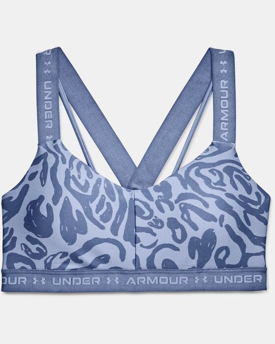 Women's UA Crossback Low Print Sports Bra image number 8