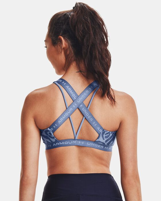 Women's UA Crossback Low Print Sports Bra image number 1