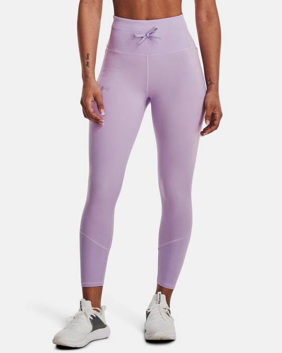 Under Armour Women's Meridian Ankle Tights (Mauve Pink/Metallic Silver,  Size XL)