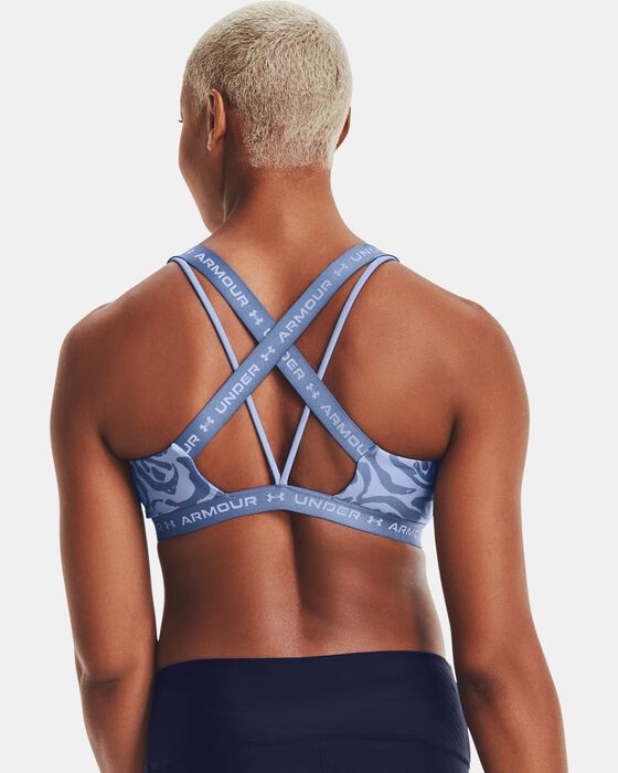 Women's UA Crossback Low Print Sports Bra image number 5