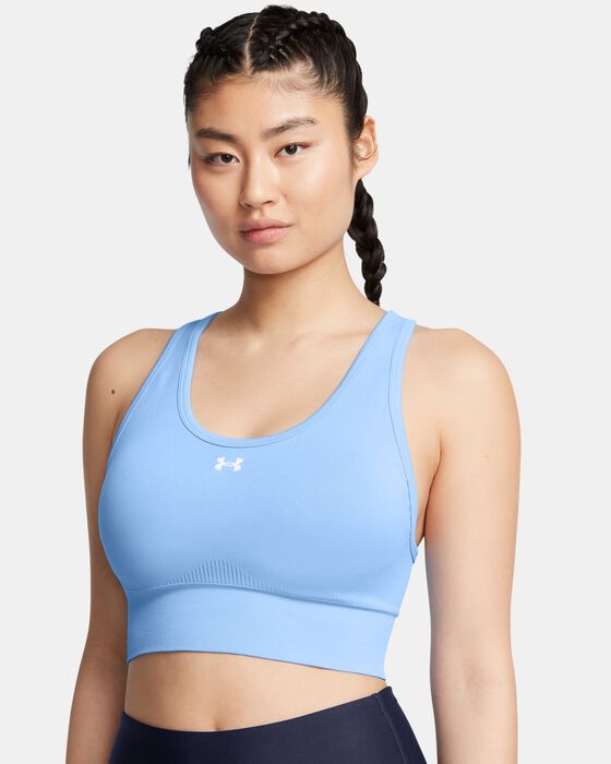 Women's UA Vanish Seamless Mid Sports Bra image number 2