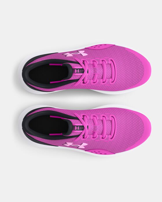 Girls' Grade School UA Surge 4 Running Shoes image number 2