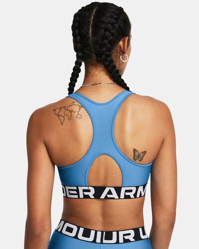 Women's HeatGear® Armour Mid Branded Sports Bra