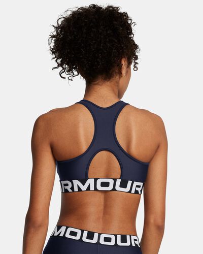 Women's HeatGear® Armour Mid Branded Sports Bra