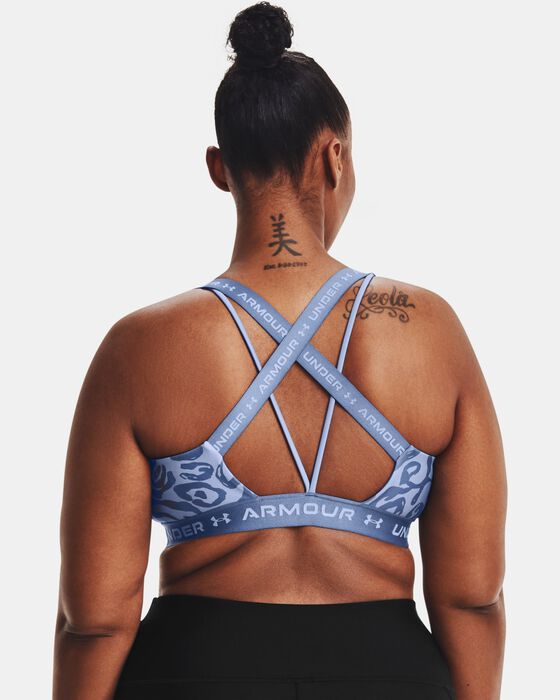 Women's UA Crossback Low Print Sports Bra image number 6