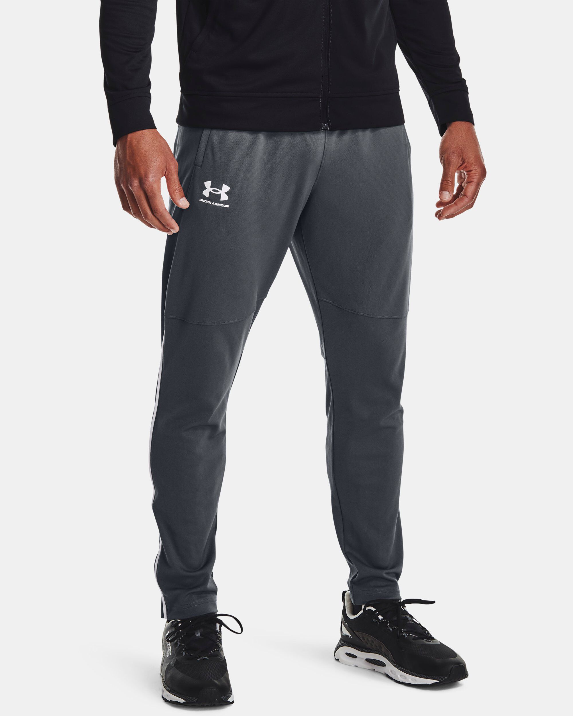 Under Armour Pique Track Pants Pitch Gray/White 1366203-012 - Free Shipping  at LASC