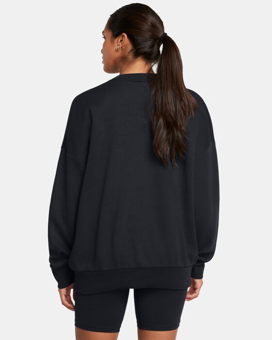 Women's UA Rival Fleece Wordmark Oversized Crew image number 1