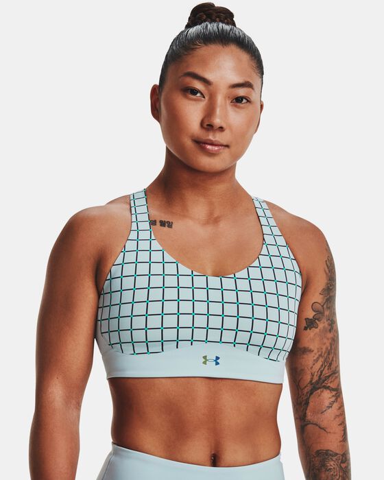 Women's UA RUSH™ SmartForm Mid Printed Sports Bra image number 0