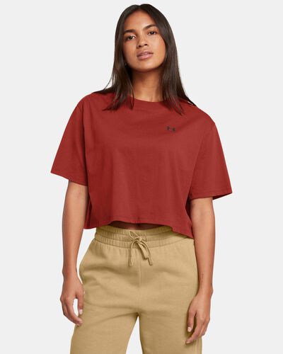 Women's UA Boxy Crop Logo Short Sleeve