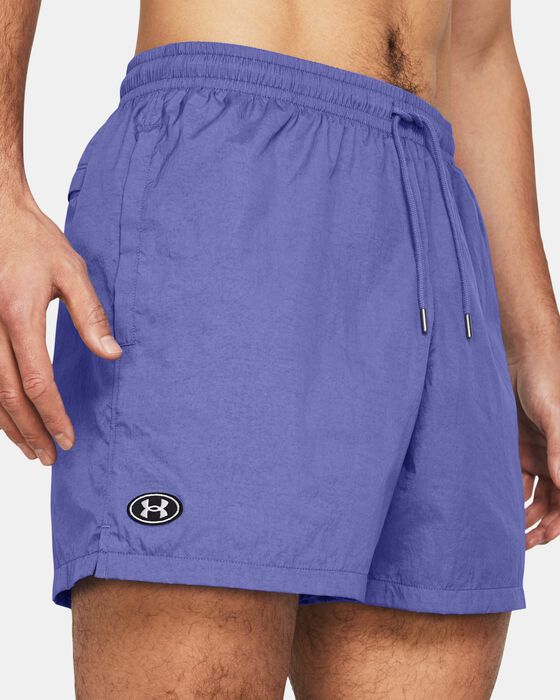 Men's UA Crinkle Woven Volley Shorts image number 3