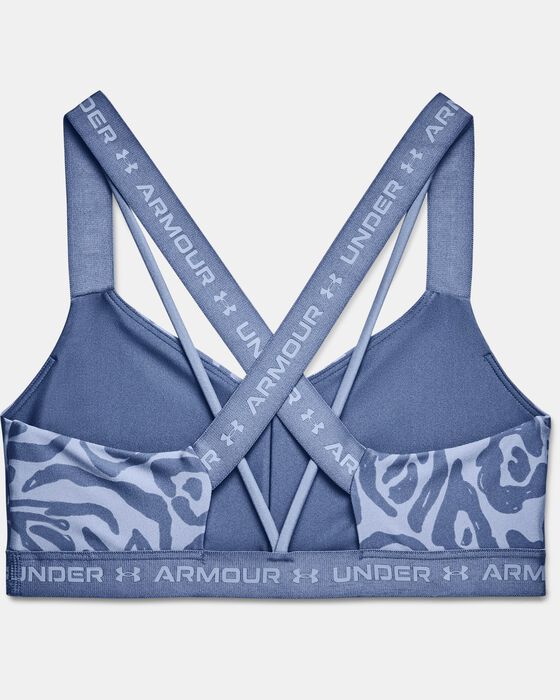 Women's UA Crossback Low Print Sports Bra image number 9