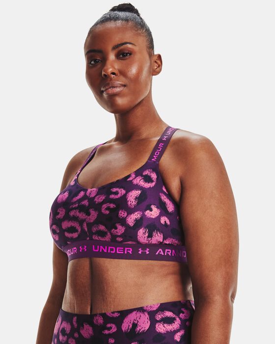 Women's UA Crossback Low Print Sports Bra image number 3