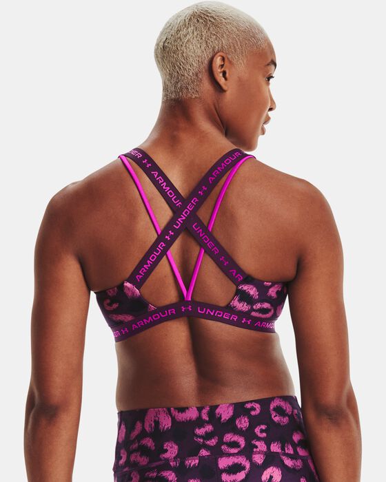 Women's UA Crossback Low Print Sports Bra image number 5