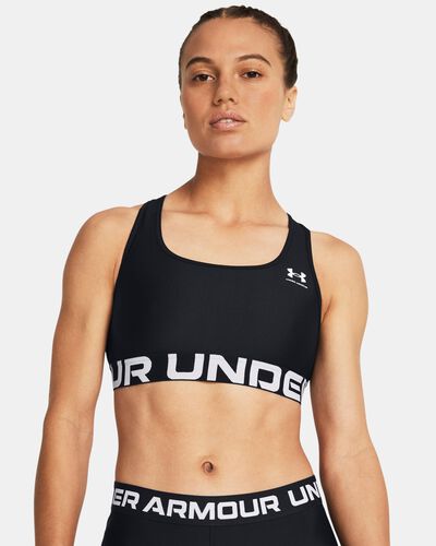 Women's HeatGear® Armour Mid Branded Sports Bra