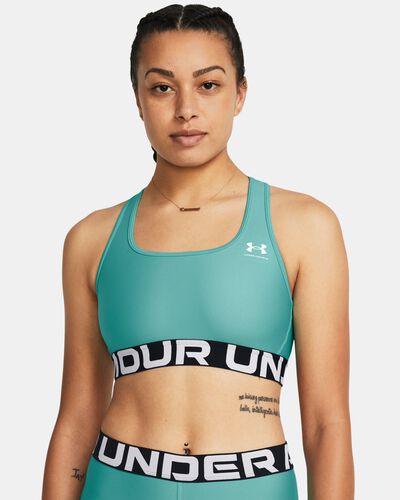 Women's HeatGear® Armour Mid Branded Sports Bra