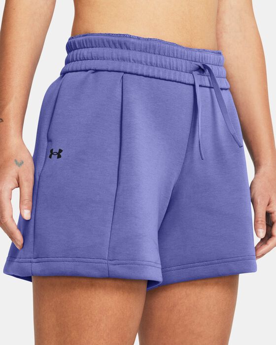 Women's UA Unstoppable Fleece Pleated Shorts image number 3