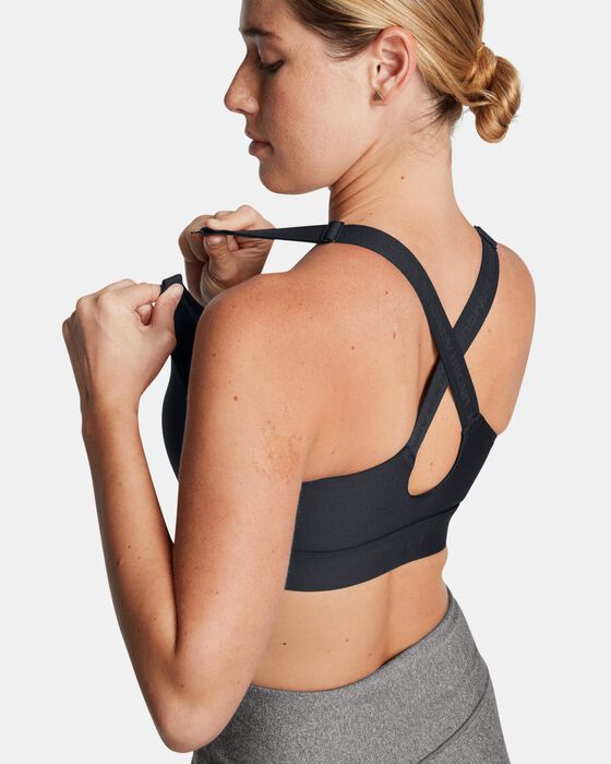 Women's UA Infinity 2.0 High Zip Sports Bra image number 2