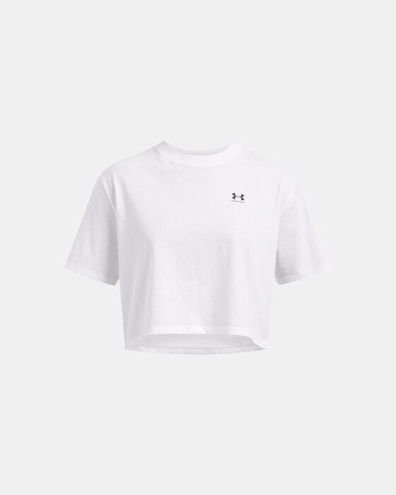 Women's UA Boxy Crop Logo Short Sleeve image number 2