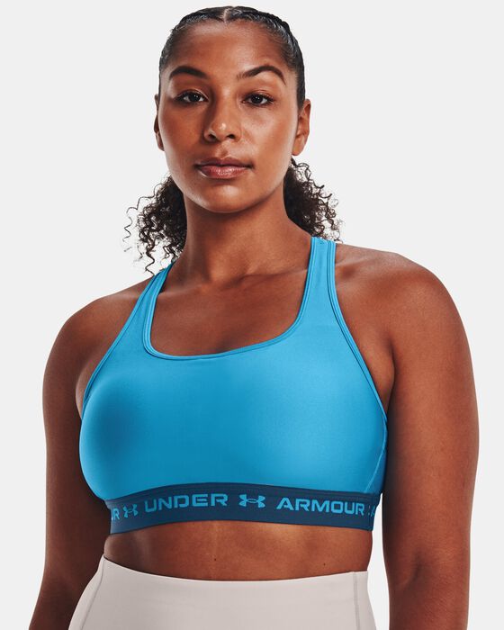 Women's Armour® Mid Crossback Sports Bra image number 3