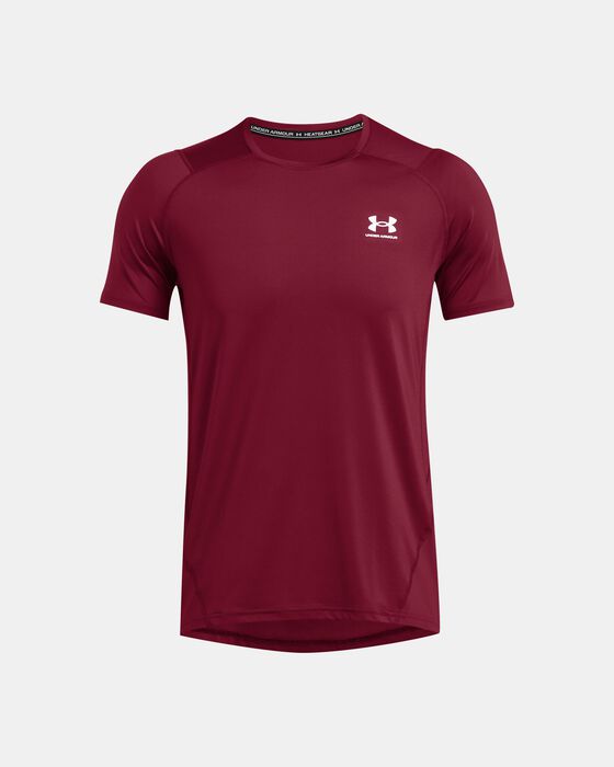 Men's HeatGear® Armour Fitted Short Sleeve image number 2