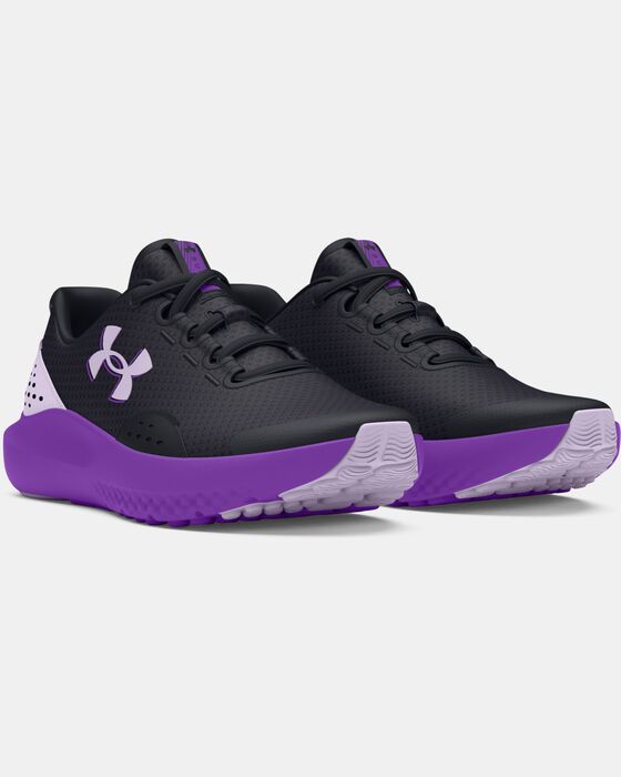 Girls' Grade School UA Surge 4 Running Shoes image number 3