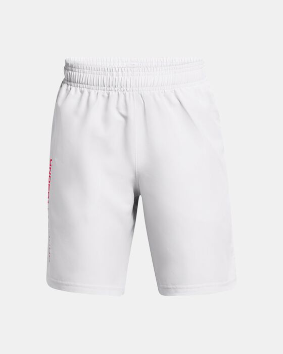 Boys' UA Woven Wordmark Shorts image number 0