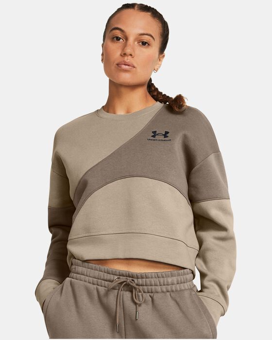 Women's UA Icon Fleece Crop Crew image number 0