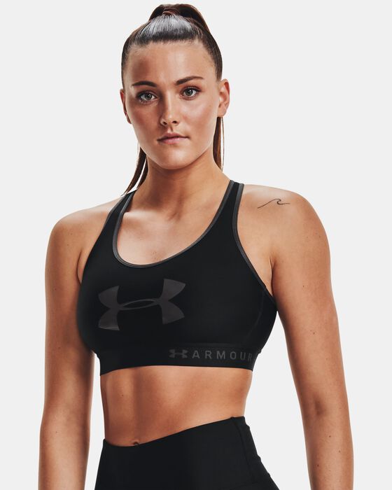 Women's Armour® Mid Keyhole Graphic Sports Bra image number 2