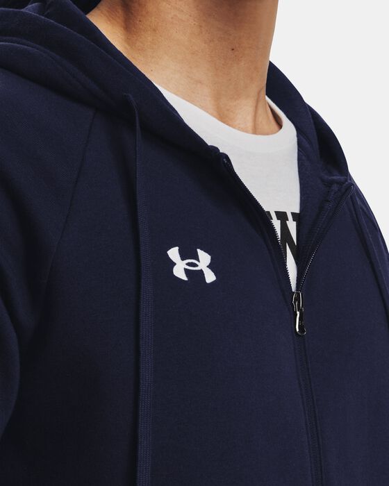 Men's UA Rival Fleece Full-Zip Hoodie image number 3