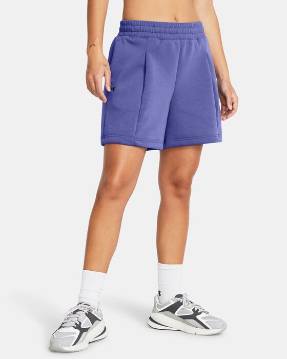 Women's UA Unstoppable Fleece Pleated Shorts image number 0