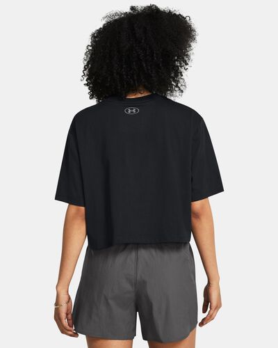 Women's UA Boxy Crop Branded Short Sleeve