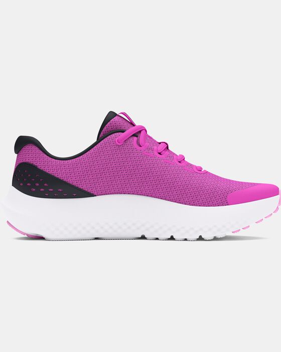 Girls' Grade School UA Surge 4 Running Shoes image number 6