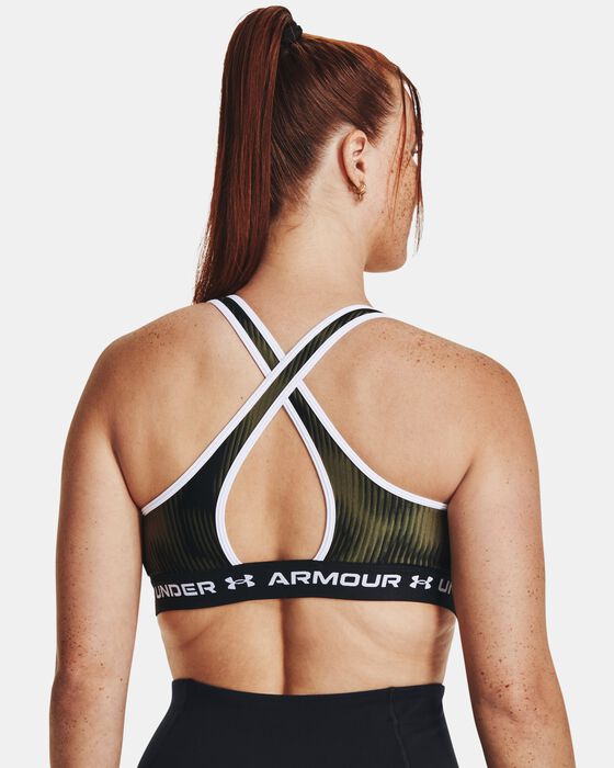 Women's Armour® Mid Crossback Printed Sports Bra image number 6