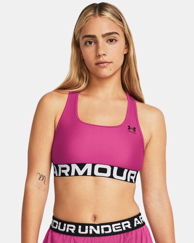 Women's HeatGear® Armour Mid Branded Sports Bra