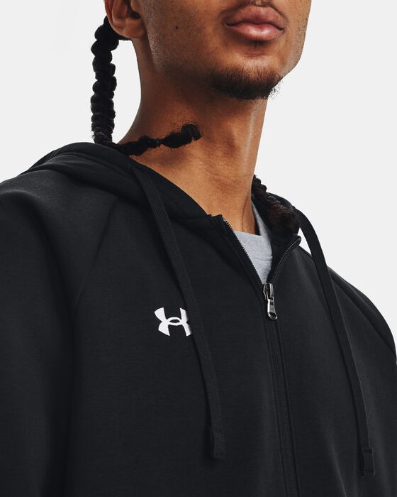 Men's UA Rival Fleece Full-Zip Hoodie image number 3