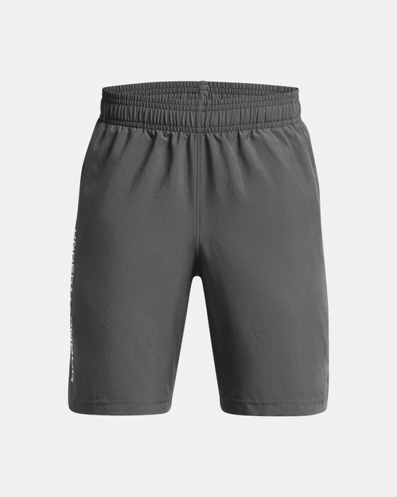 Boys' UA Woven Wordmark Shorts image number 0