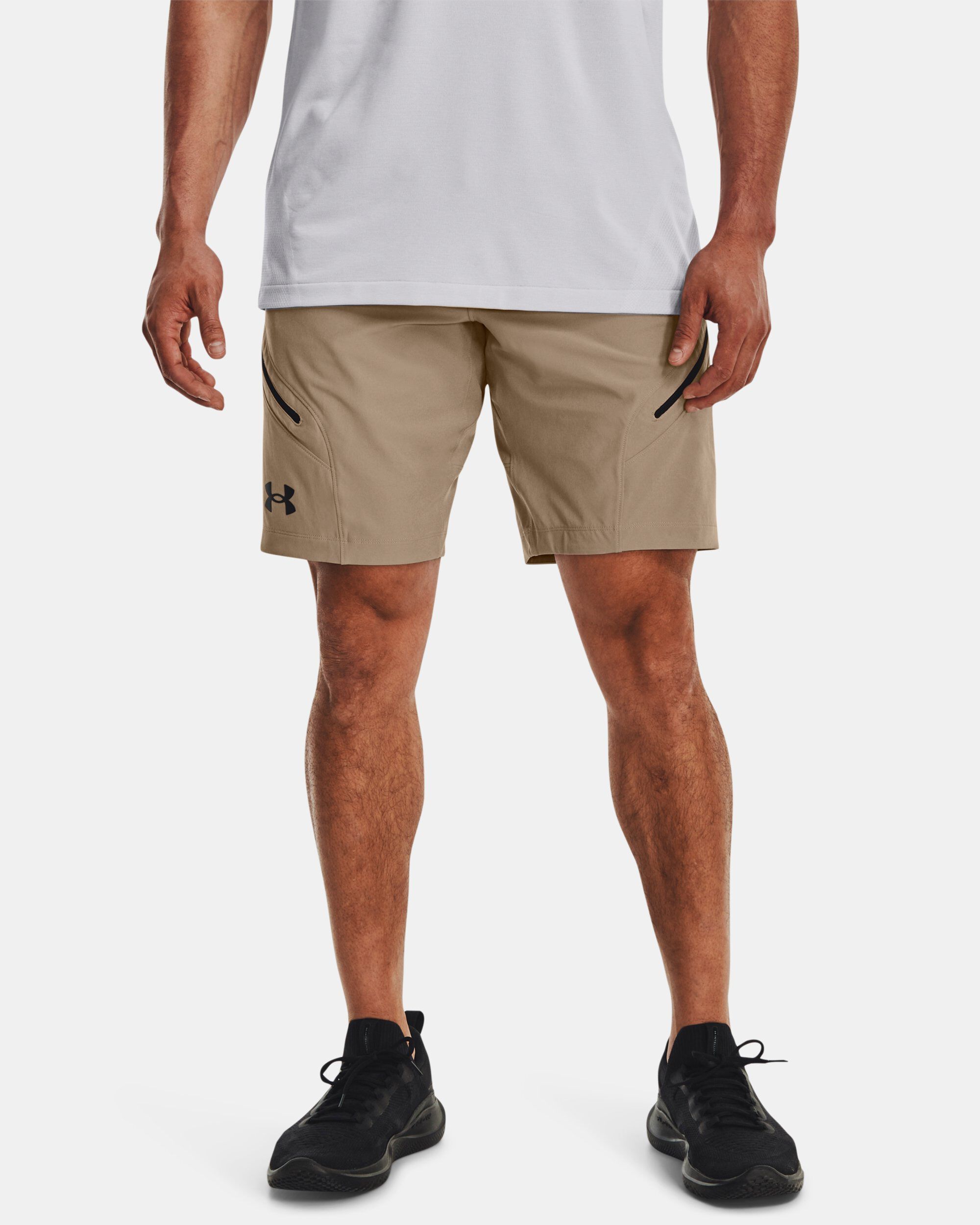 Mens Under Armour black UA Unstoppable Cargo Shorts