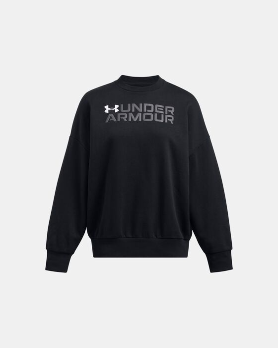 Women's UA Rival Fleece Wordmark Oversized Crew image number 3