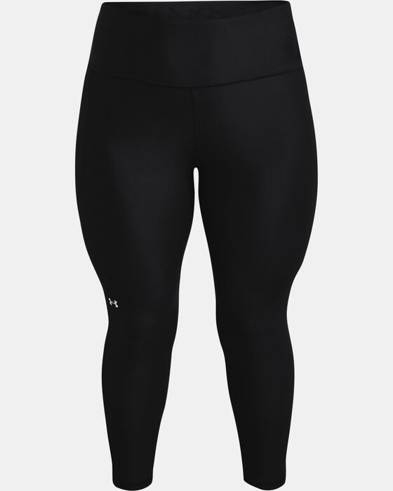 Under Armour Leggings, Women's Large Black Gray striped heat gear  Compression